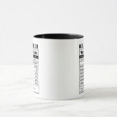 Awsome Mail Carrier Funny Nutrition Facts Mok (Midden)