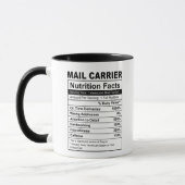 Awsome Mail Carrier Funny Nutrition Facts Mok (Links)