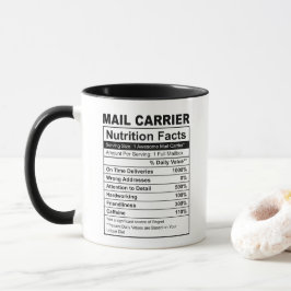 Awsome Mail Carrier Funny Nutrition Facts Mok