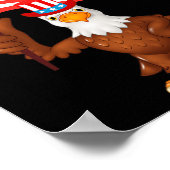 Awsome Patriotic Eagle USA T-shirt 2 Poster (Hoek)