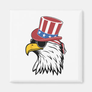 Awsome Patriotic Eagle USA T-shirt Magneet