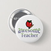 awsome Teacher Ronde Button 5,7 Cm (Voorkant /achterkant)