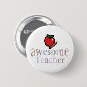 awsome Teacher Ronde Button 5,7 Cm (Voorkant /achterkant)