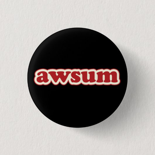 Awsum Lolcat Spreek Flair Pinback Button (Voorkant)