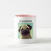 Aww bruine ogen pug schattig schattig puppy dog