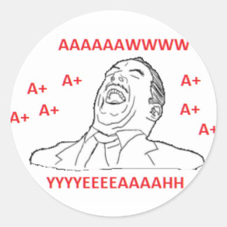 AWW JA A+ RONDE STICKER