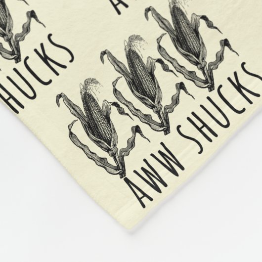Aww Shucks Corn Husk Funny Farm Fleece Deken (Hoek)