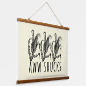 Aww Shucks Corn Husk Funny Farm Hangend Wandkleed (Gebogen)