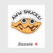 Aww Shucks Grappige Oyster Pun Sticker (Vel)