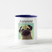 Awww cutest and most edele pug puppy mugshot mok (Midden)