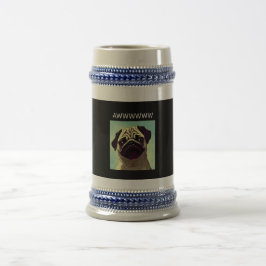AWWW Leuke Pug Schattige Edeldieren Cartoon Bierpul