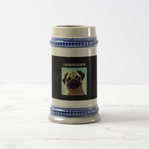 AWWW Leuke Pug Schattige Edeldieren Cartoon Bierpul