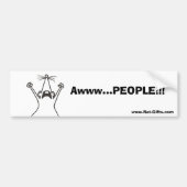 Awww...PEOPLE!!! Rat Bumpersticker (Voorkant)