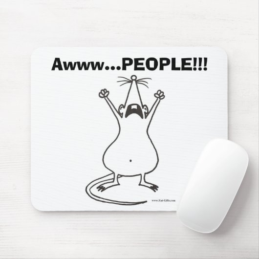 Awww...PEOPLE!!! Rat Mousepad Muismat (Met muis)