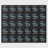 Awww-right Ray To Go Grappige Stingray Pun Dark BG Cadeaupapier (Vlak)