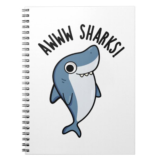 Awww Sharks Cute Animal Pun Notitieboek (Voorkant)