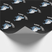 Awww Sharks Funny Animal Pun Dark BG Cadeaupapier (Hoek)