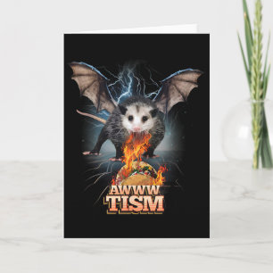 Awww Tism Grappige Opossum Spuwt Geen Vuur Opossum Kaart