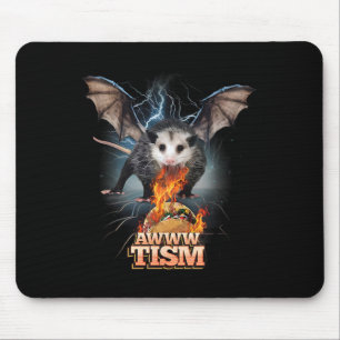 Awww Tisme Grappige Opossum Spuwt Geen Vuur Opossu Muismat