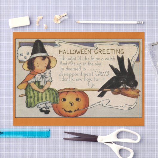 Awwww! Cutest Little Halloween Witch OOIT! Tissuepapier (Craft)