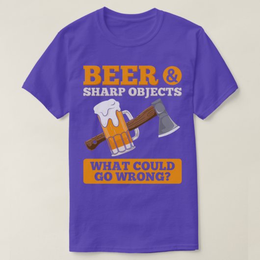 Ax die beer scherp maakt, bevat objecten in de dri t-shirt (Design voorkant)