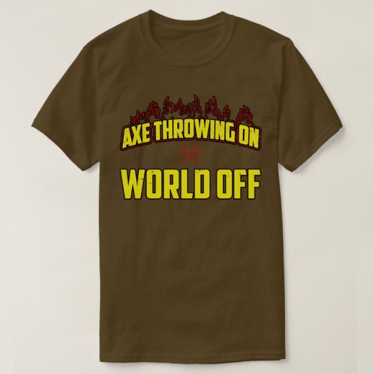 Ax die de wereld uit gooit t-shirt (Design voorkant)