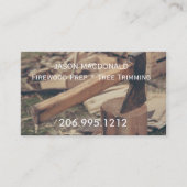 Ax en Visitekaartje hout (Voorkant)