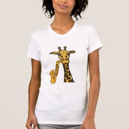AX-Giraffe Het Sax-Shirt afspelen T-shirt