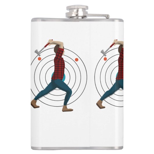 Ax gooien heupfles (Achterkant)