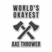 Ax gooiende legende sticker (Voorkant)