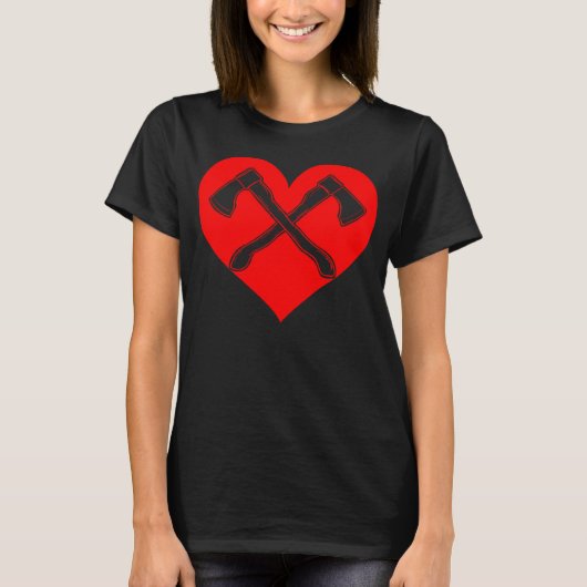 Ax gooit Ax Heart T-shirt (Voorkant)