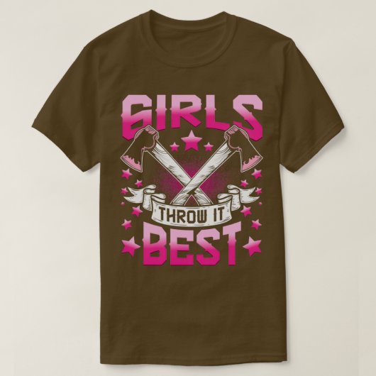 Ax Hatchet Throwers Girls gooien het beste T-shirt (Design voorkant)