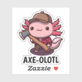 Ax-olotl houthakker Axolotl Sticker (Vel)