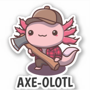 Ax-olotl houthakker Axolotl Sticker