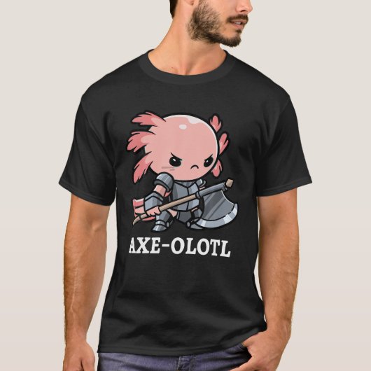 Ax Olotl Warrior Axolotl Mexicaanse Salamander Ax  T-shirt (Voorkant)