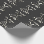 Ax tekent de funny Ax Throwing Woodworking Cadeaupapier (Hoek)