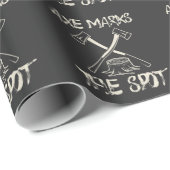 Ax tekent de funny Ax Throwing Woodworking Cadeaupapier (Rol Hoek)