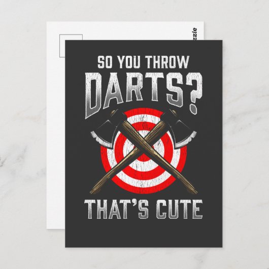 Ax Throing Lumberjack Darts Forest Carpenter Briefkaart (Voorkant / Achterkant)