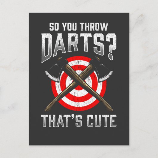 Ax Throing Lumberjack Darts Forest Carpenter Briefkaart (Voorkant)