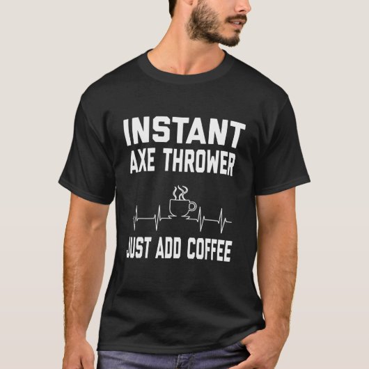 Ax Thrower Coffee Humor Ekg T-shirt (Voorkant)