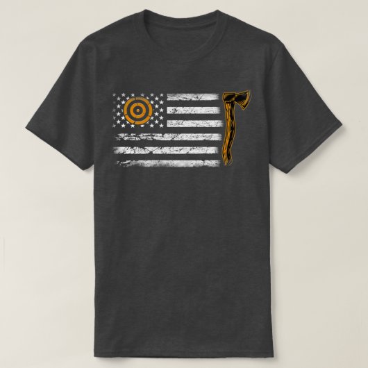 Ax Thrower Gifts American Flag Hatchet Funny Ax T-shirt (Design voorkant)