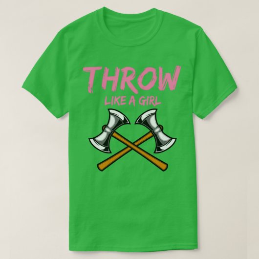 Ax Thrower Girl Woodworking Ax Throwing T-shirt (Design voorkant)
