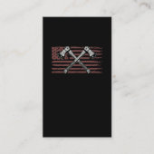 Ax Throwing American Flag USA Woodworking Visitekaartje (Voorkant)