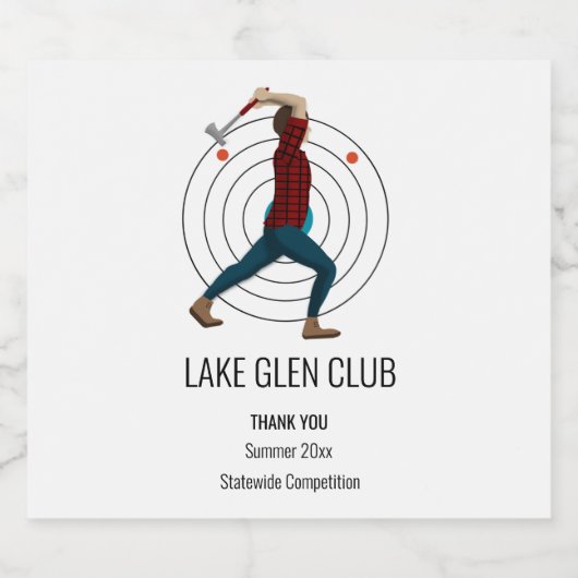 Ax Throwing Bier Etiket (Enkel label)