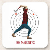 Ax Throwing Bier Onderzetter (Voorkant)