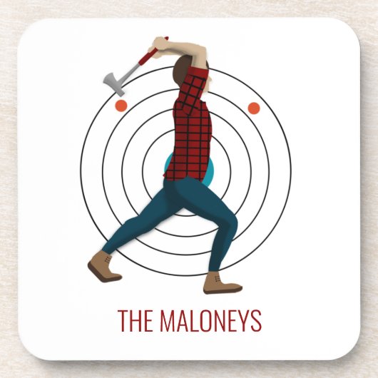 Ax Throwing Bier Onderzetter (Voorkant)