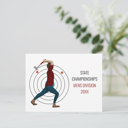 Ax Throwing Briefkaart (Staand voorkant)