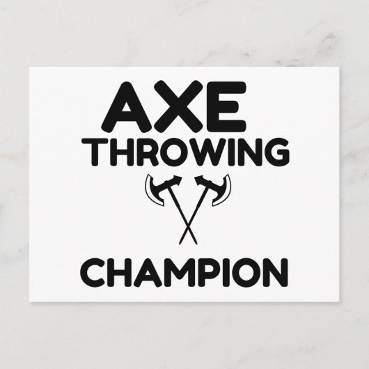 AX THROWING CHAMPION BRIEFKAART (Voorkant)