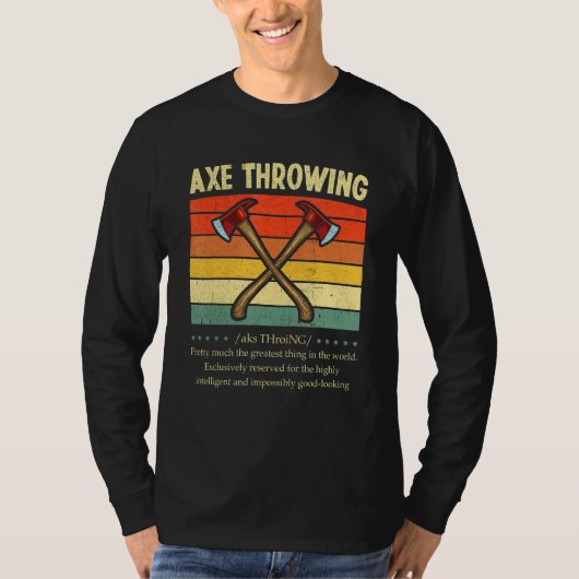 Ax Throwing Definition Retro Hatchet Ax Thrower L T-shirt (Voorkant)