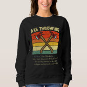 Ax Throwing Definition Retro Hatchet Ax Thrower L Trui (Voorkant)